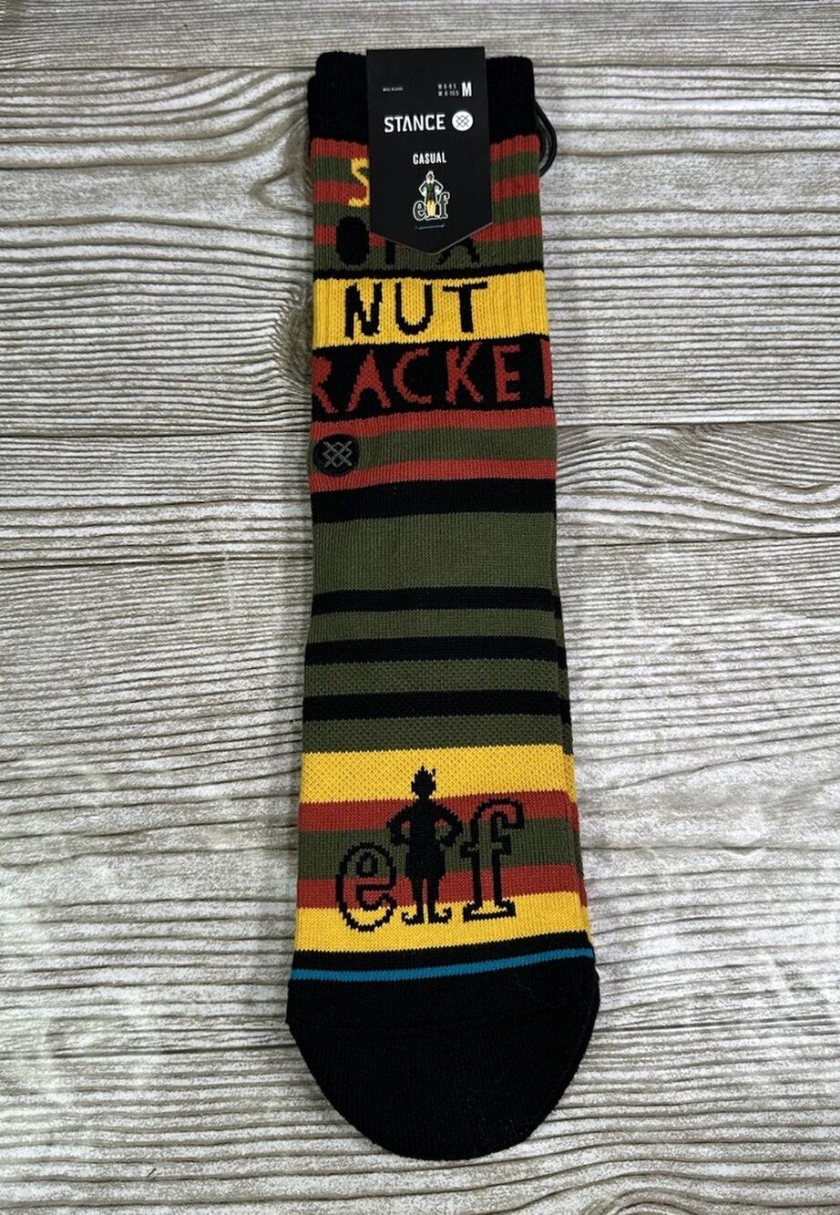 STANCE x Elf Son Of A Nutcracker Christmas Movie Socks Size Medium Men's 6-8.5